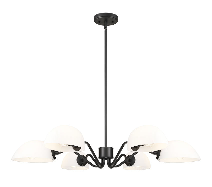 Z-Lite Breton Chandelier 6-Light Matte Black