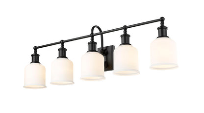 Z-Lite Bryant Vanity Light 5-Light Matte Black Opal Glass