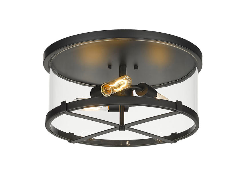 Z-Lite Callista Flush Mount, Matte Black, Close-Up Detail View 2 | Lighting House Orillia