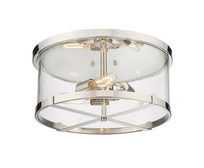 Z-Lite Callista Flush Mount, Polished Nickel, Close-Up Detail View 2 | Lighting House Orillia