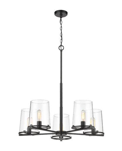 Z-Lite Callista 5-Light Chandelier Matte Black | Lighting House Orillia