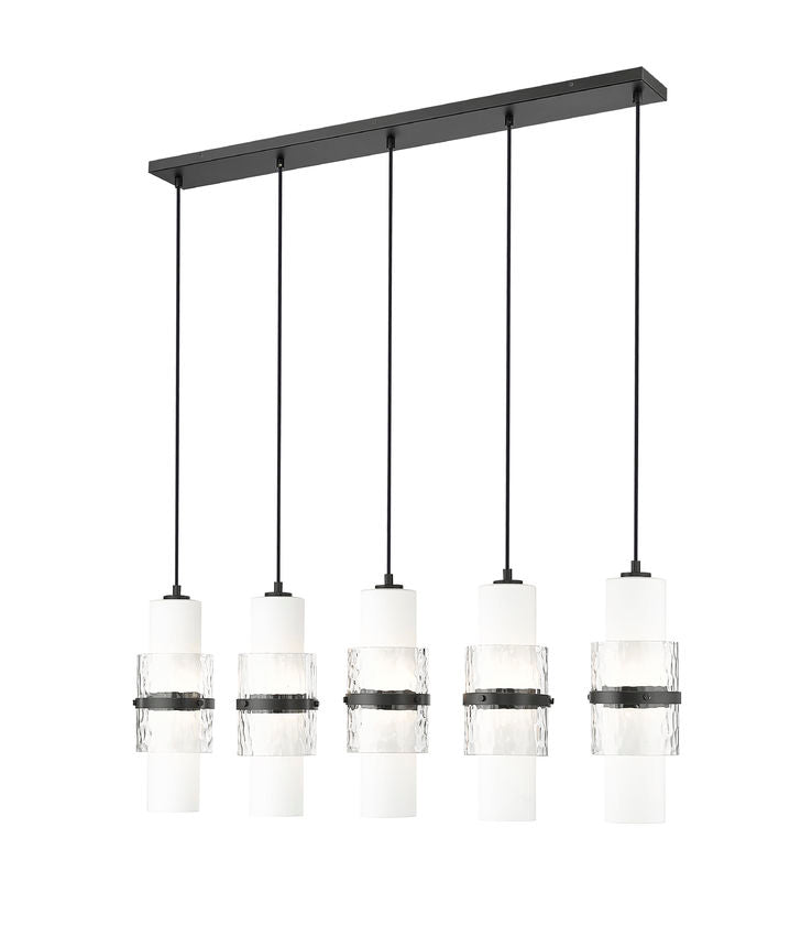 Z-Lite Cayden Chandelier 5-Light Linear Matte Black | Lighting House Orillia