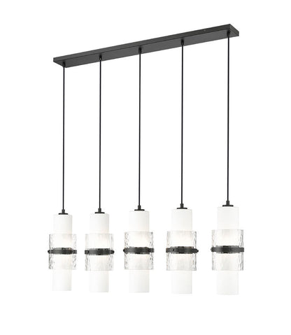 Z-Lite Cayden Chandelier 5-Light Linear Matte Black | Lighting House Orillia
