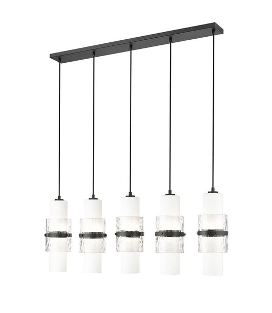 Z-Lite Cayden Chandelier 5-Light Linear Matte Black | Lighting House Orillia