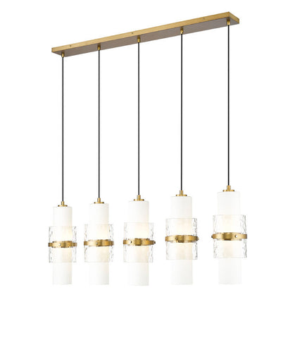 Z-Lite Cayden Chandelier 5-Light Linear Modern Gold | Lighting House Orillia