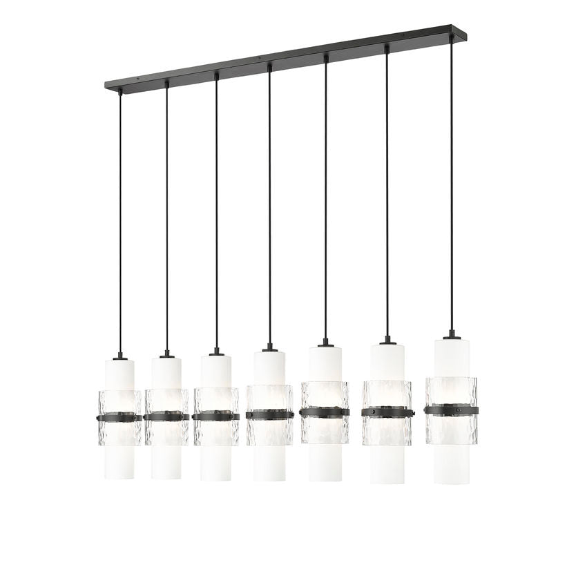 Z-Lite Cayden Chandelier 7-Light Linear Matte Black | Lighting House Orillia