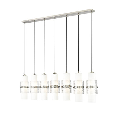 Z-Lite Cayden Chandelier 7-Light Linear Brushed Nickel | Lighting House Orillia