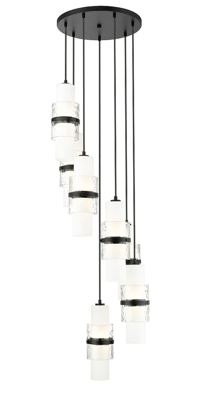 Z-Lite Cayden Chandelier 7-Light Round Matte Black | Lighting House Orillia