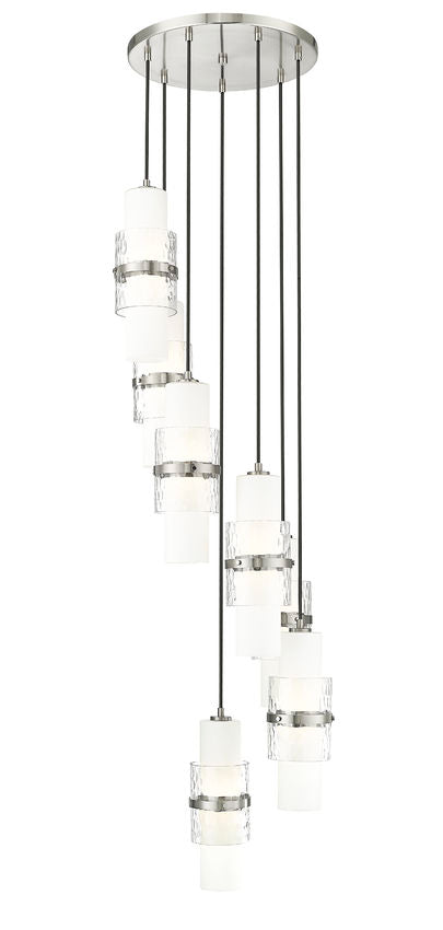 Z-Lite Cayden Chandelier 7-Light Round Brushed Nickel | Lighting House Orillia