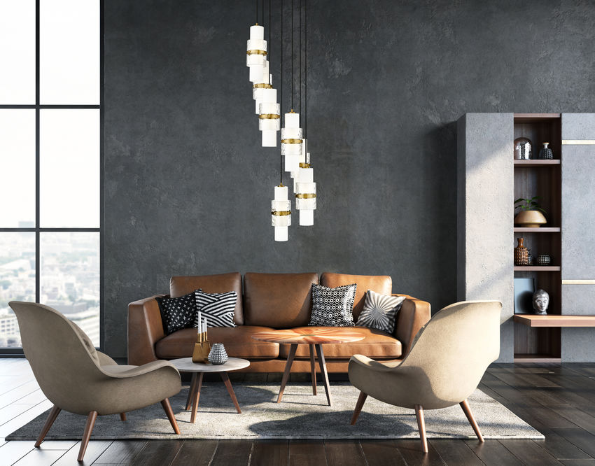 Z-Lite Cayden 7-Light Round Chandelier, Modern Gold, Interior Lifestyle | Lighting House Orillia