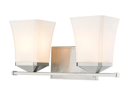 Z-Lite Darcy Vanity 2-Light Brushed Nickel | Lighting House Orillia