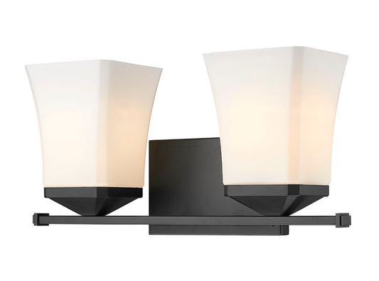 Z-Lite Darcy Vanity 2-Light Matte Black | Lighting House Orillia