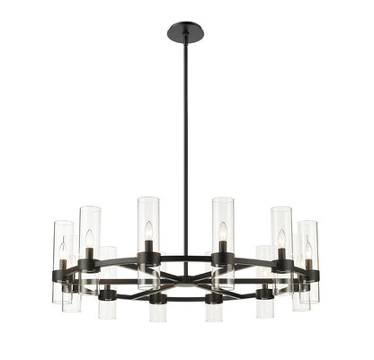 Z-Lite Datus Chandelier 12-Light Matte Black | Lighting House Orillia