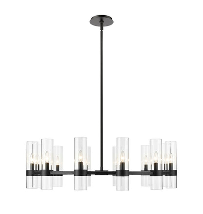 Z-Lite Datus Chandelier, Matte Black, Close-Up Detail View 1 | Lighting House Orillia