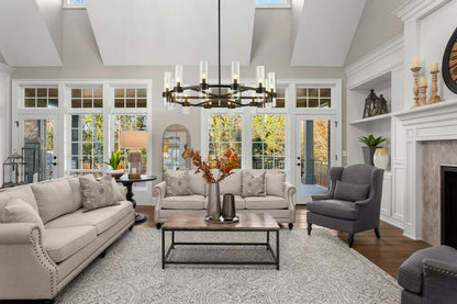 Z-Lite Datus Chandelier, Matte Black, Interior Lifestyle | Lighting House Orillia
