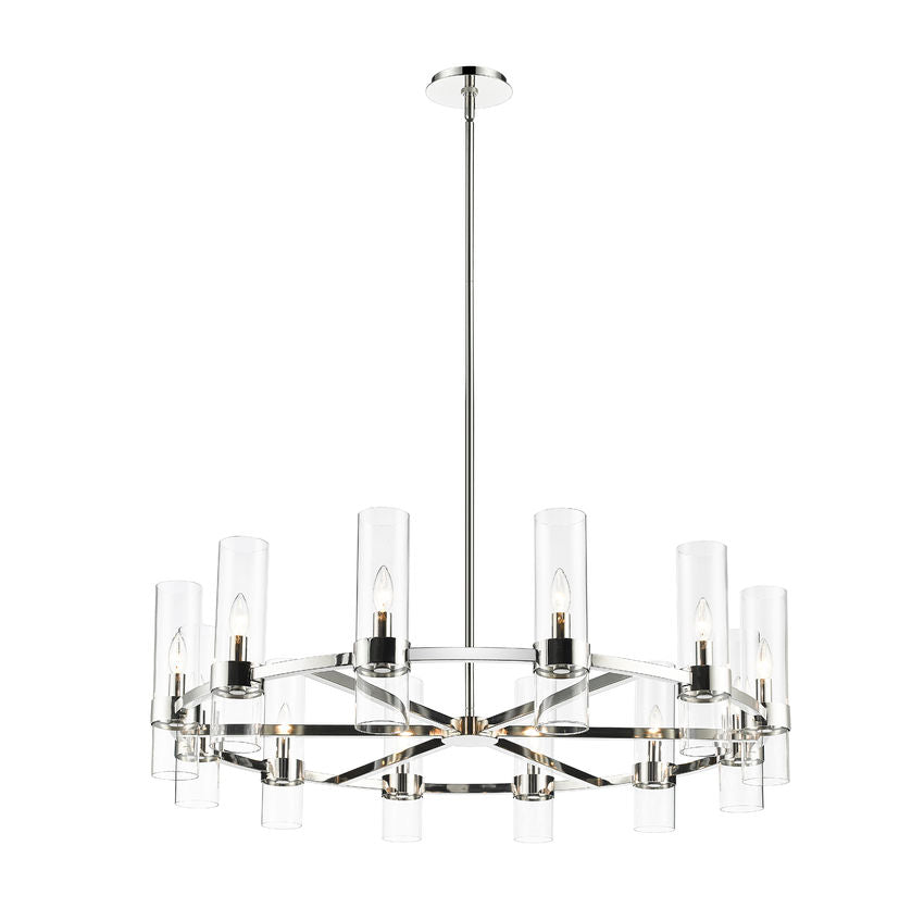 Z-Lite Datus Chandelier 12-Light Polished Nickel | Lighting House Orillia
