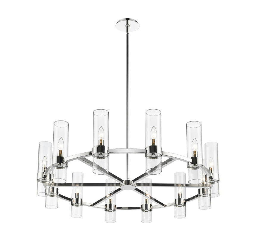 Z-Lite Datus Chandelier, Polished Nickel, Close-Up Detail View 2 | Lighting House Orillia
