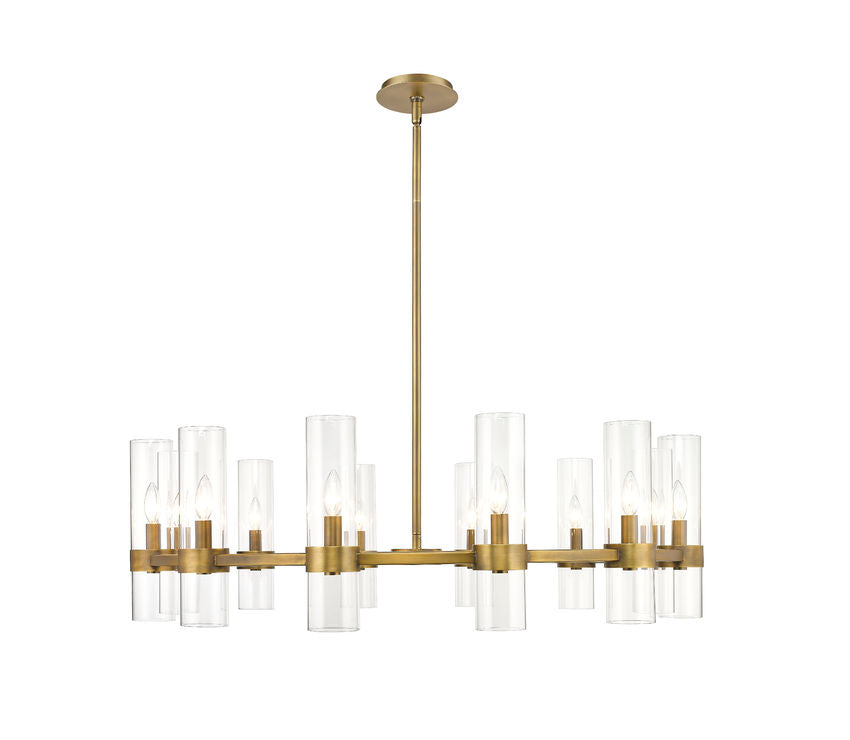 Z-Lite Datus Chandelier, Rubbed Brass, Close-Up Detail View 1 | Lighting House Orillia