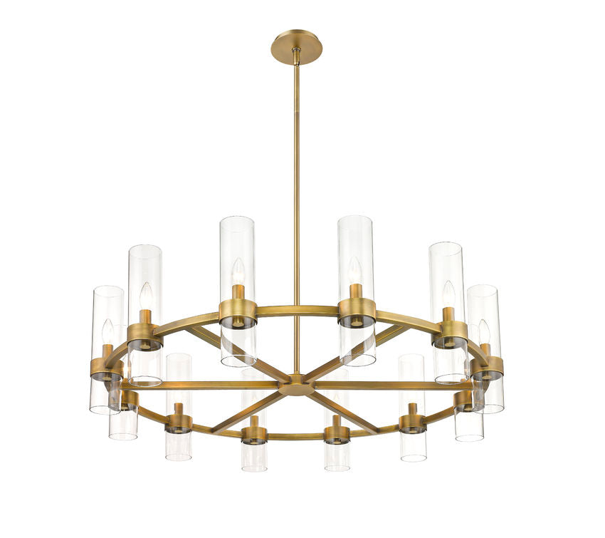 Z-Lite Datus Chandelier, Rubbed Brass, Close-Up Detail View 2 | Lighting House Orillia