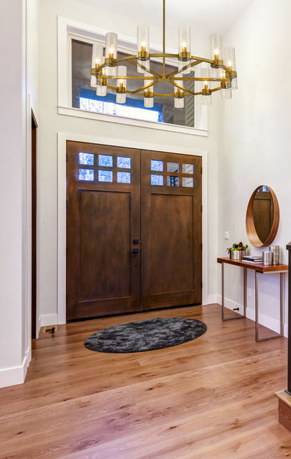 Z-Lite Datus Chandelier, Rubbed Brass, Interior Lifestyle | Lighting House Orillia