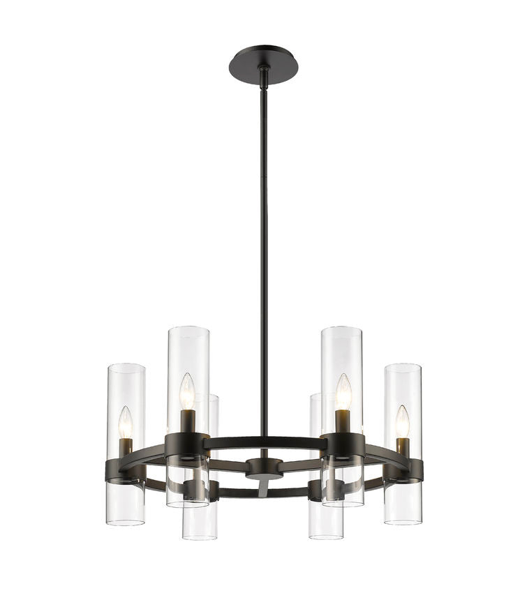 Z-Lite Datus Chandelier 6-Light Matte Black | Lighting House Orillia