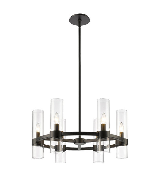 Z-Lite Datus Chandelier 6-Light Matte Black | Lighting House Orillia