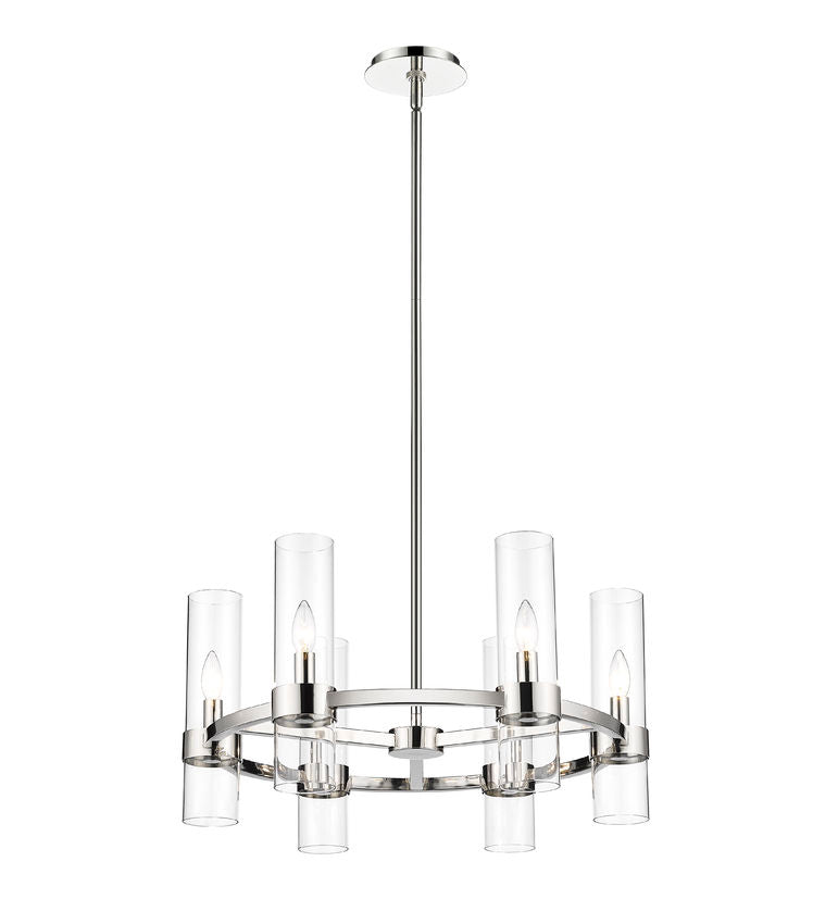 Z-Lite Datus Chandelier 6-Light Polished Nickel | Lighting House Orillia