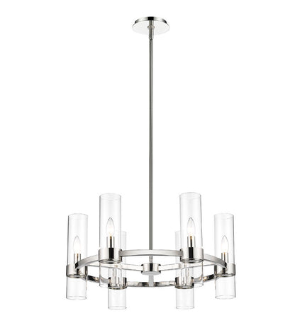 Z-Lite Datus Chandelier 6-Light Polished Nickel | Lighting House Orillia