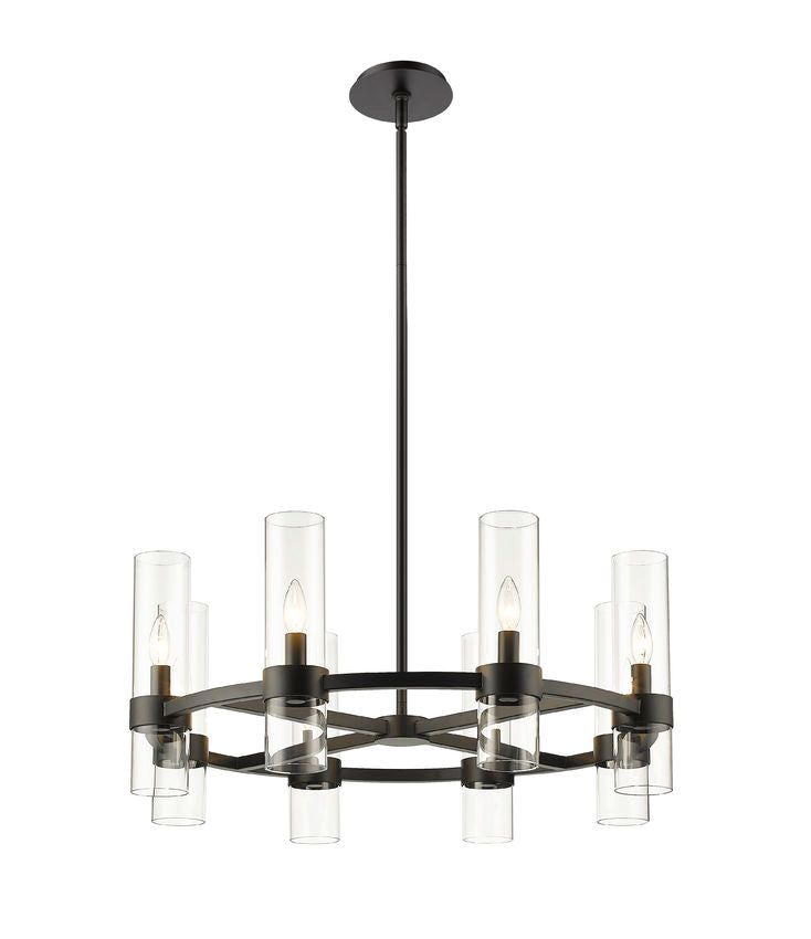 Z-Lite Datus Chandelier 8-Light Matte Black | Lighting House Orillia