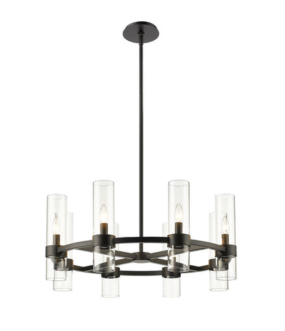 Z-Lite Datus Chandelier 8-Light Matte Black | Lighting House Orillia