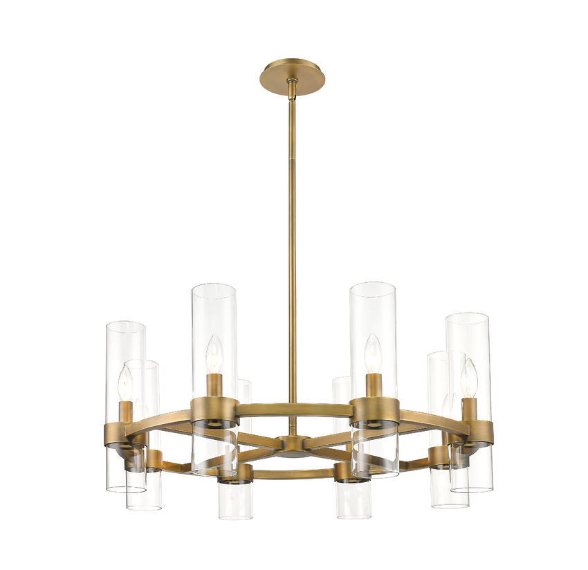 Z-Lite Datus Chandelier 8-Light Rubbed Brass | Lighting House Orillia