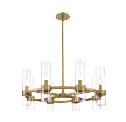 Z-Lite Datus Chandelier 8-Light Rubbed Brass | Lighting House Orillia