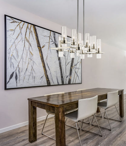 Z-Lite Datus Linear Chandelier, Polished Nickel, Interior Lifestyle | Lighting House Orillia