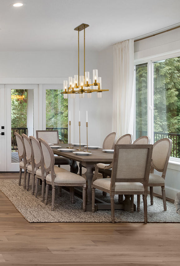 Z-Lite Datus Linear Chandelier, Rubbed Brass, Interior Lifestyle | Lighting House Orillia