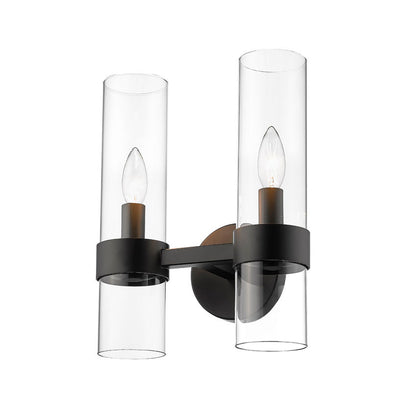Z-Lite Datus Wall Sconce 2-Light Matte Black | Lighting House Orillia