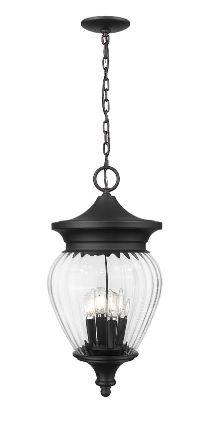 Z-Lite Davina Outdoor Chain Mount Lantern Black | Lighting House Orillia