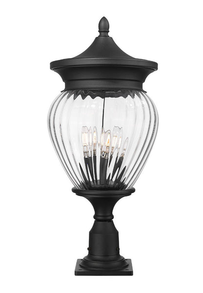 Z-Lite Davina Outdoor Pier Mount Fixture Black | Lighting House Orillia