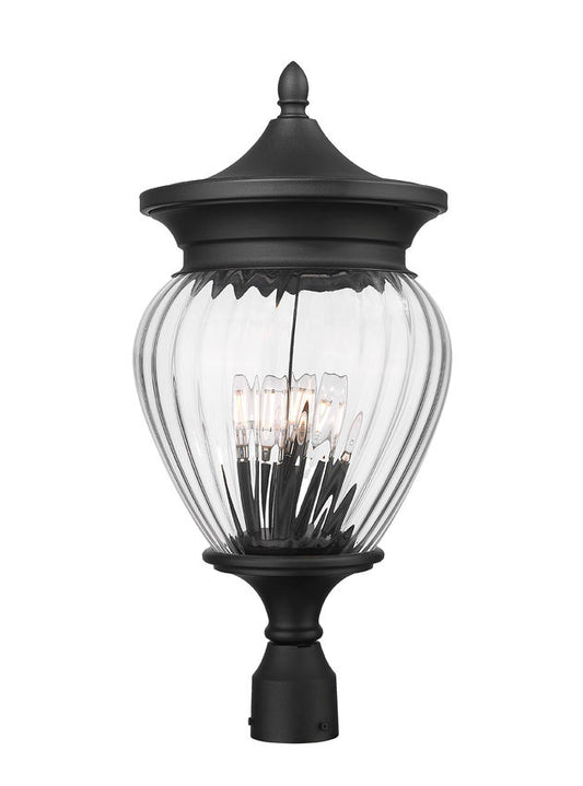 Z-Lite Davina Outdoor Post Mount Fixture Black | Lighting House Orillia