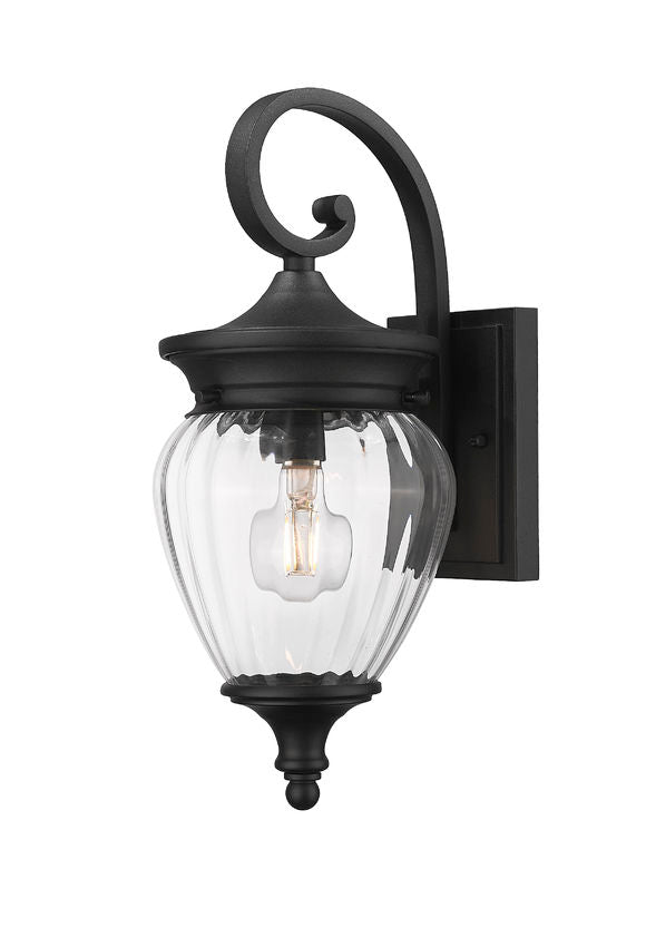 Z-Lite Davina Outdoor Wall Light 1-Light Black