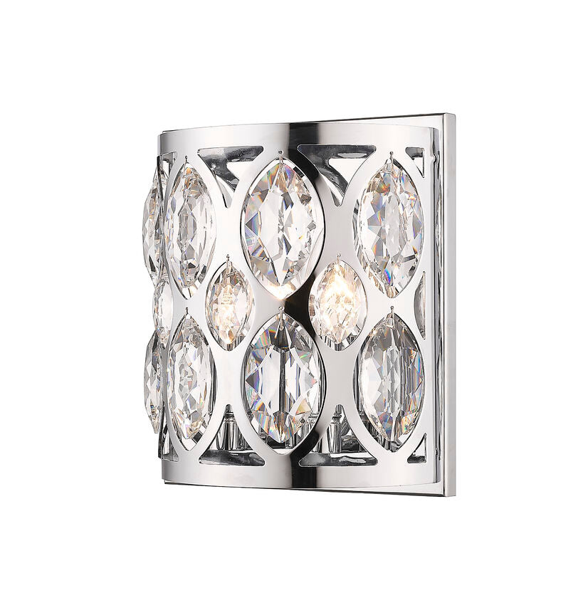 Z-Lite Dealey 2-Light Wall Sconce, Chrome, Close-Up Detail View 1 | Lighting House Orillia