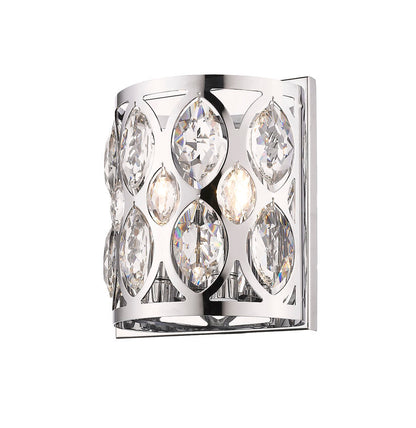 Z-Lite Dealey 2-Light Wall Sconce, Chrome, Close-Up Detail View 2 | Lighting House Orillia