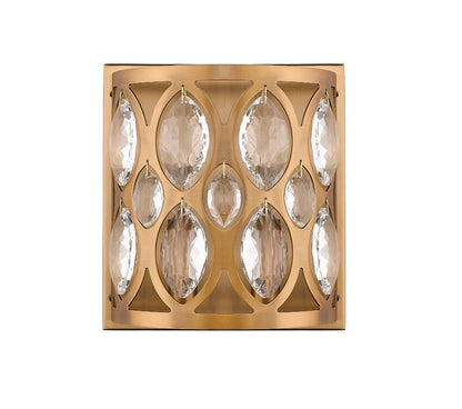 Z-Lite Dealey 2-Light Wall Sconce, Heirloom Brass, Night Lighting View | Lighting House Orillia