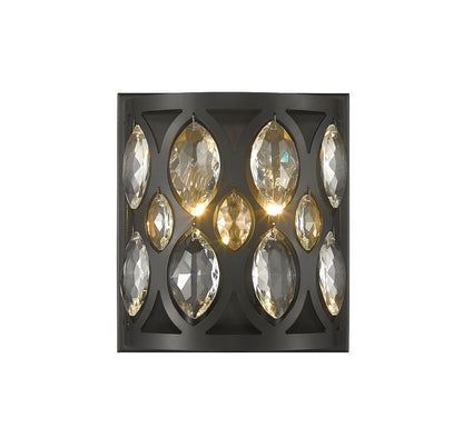 Z-Lite Dealey 2-Light Wall Sconce, Matte Black, Close-Up Detail View 1 | Lighting House Orillia