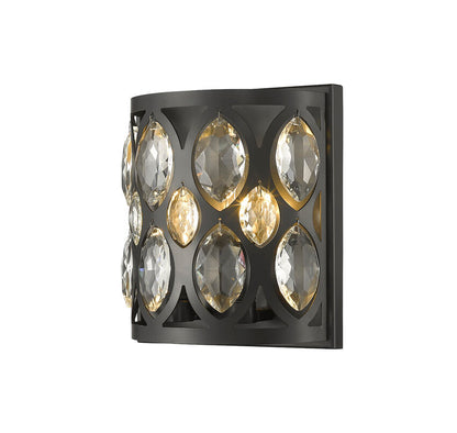 Z-Lite Dealey 2-Light Wall Sconce, Matte Black, Close-Up Detail View 2 | Lighting House Orillia
