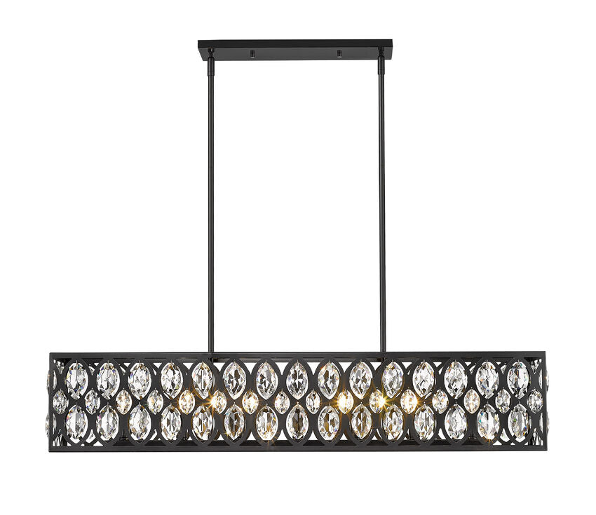 Z-Lite Dealey Linear Chandelier Matte Black | Lighting House Orillia