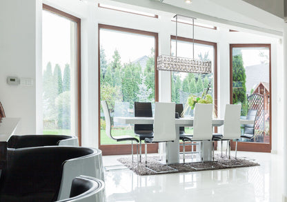 Z-Lite Dealey 7-Light Linear Chandelier, Chrome, Interior Lifestyle | Lighting House Orillia