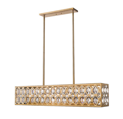 Z-Lite Dealey 7-Light Linear Crystal Chandelier | Lighting House Orillia