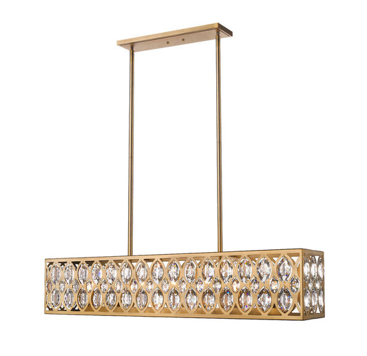 Z-Lite Dealey 7-Light Linear Crystal Chandelier | Lighting House Orillia