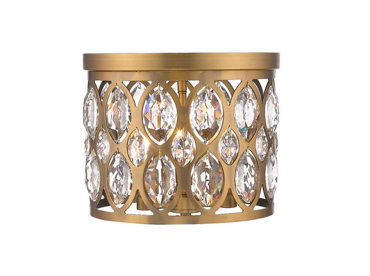 Z-Lite Dealey Flush Mount 3-Light Heirloom Brass | Lighting House Orillia