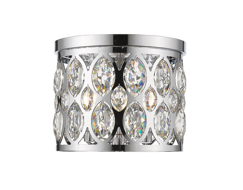 Z-Lite Dealey Crystal Flush Mount, 3-Light, Chrome | Lighting House Orillia